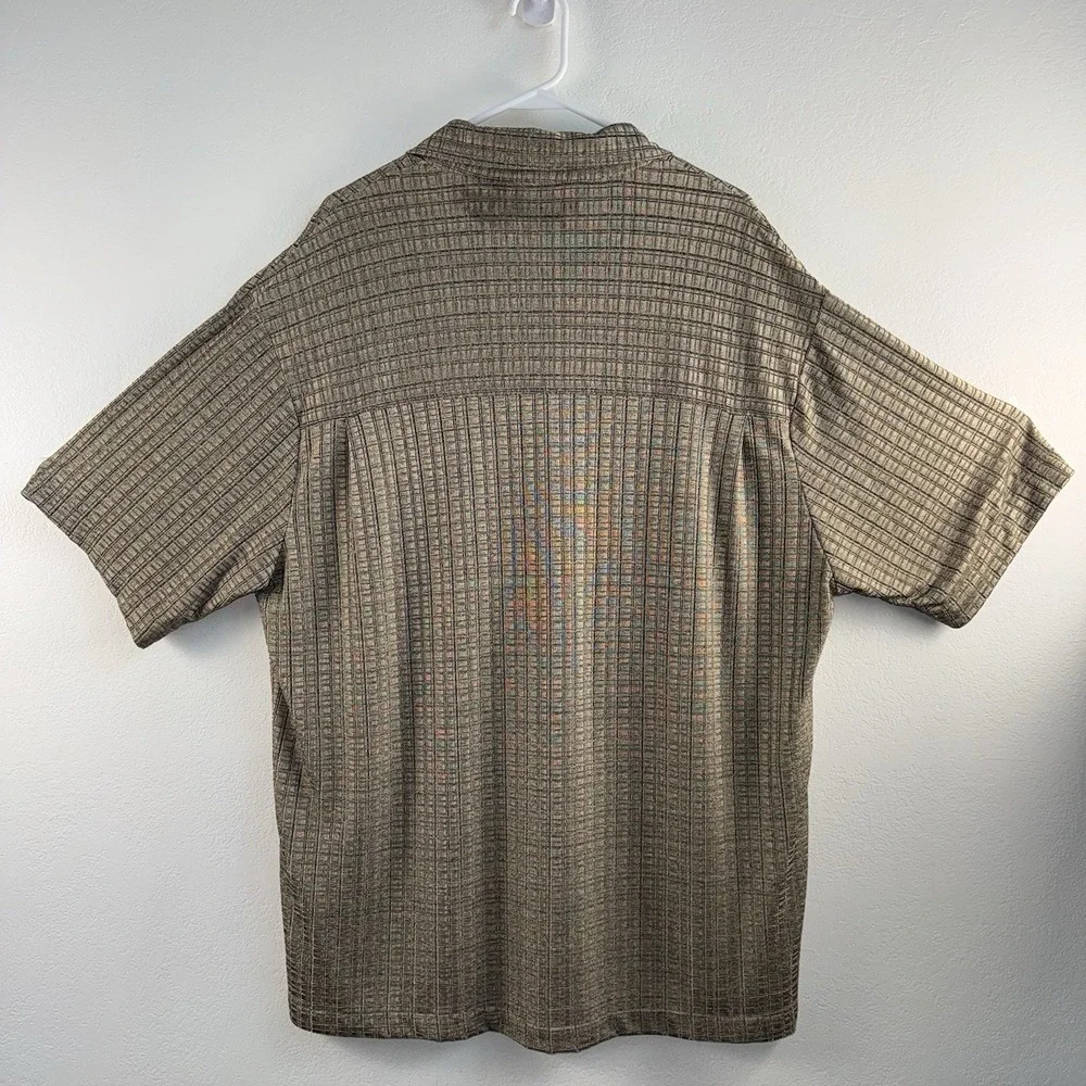 VTG Power Play Mid Sheer Shirt Men's XXL Green USA Made 80s Disco Club Spandex